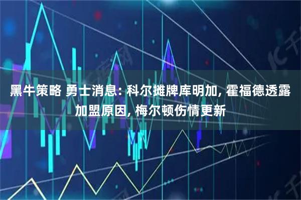 黑牛策略 勇士消息: 科尔摊牌库明加, 霍福德透露加盟原因, 梅尔顿伤情更新