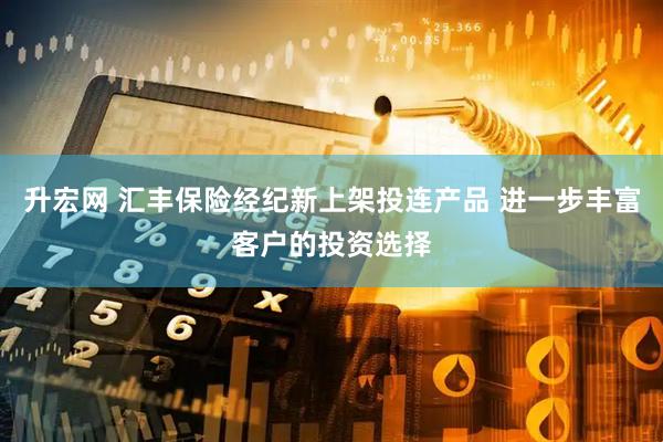升宏网 汇丰保险经纪新上架投连产品 进一步丰富客户的投资选择
